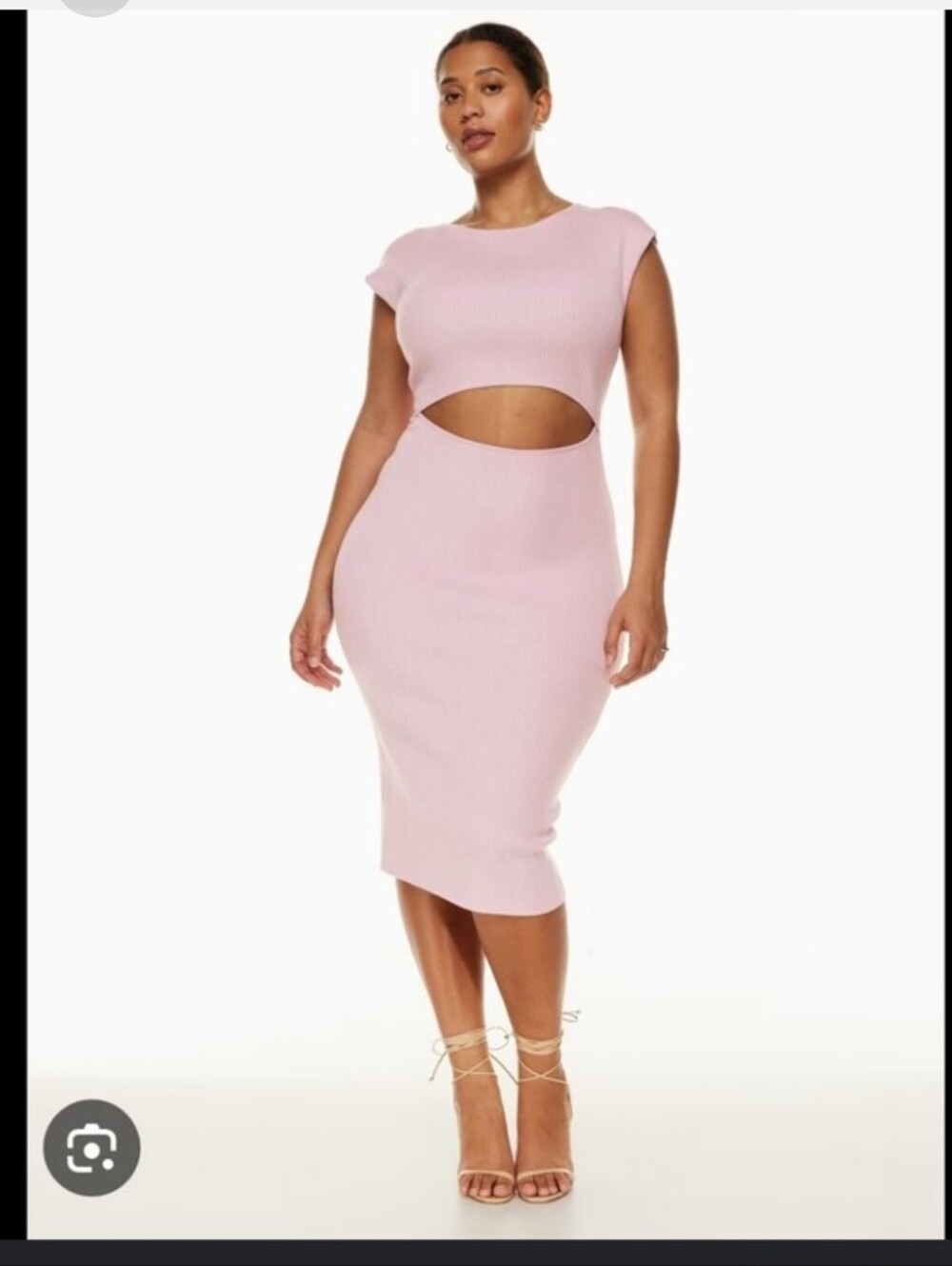 Women’s Pink Cutout Midi Skirt
